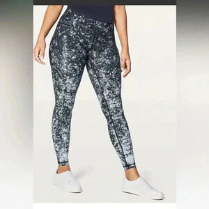 Lululemon Wunder Under Hi- Rise Tight Nulux Multi Black Style # W5AQOS Size 4